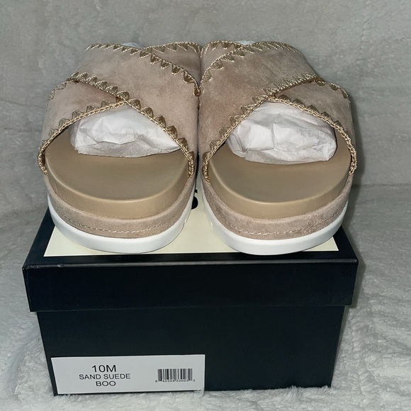 NWT J/SLIDES BOO Sand Suede Sandal - Picture 7 of 15